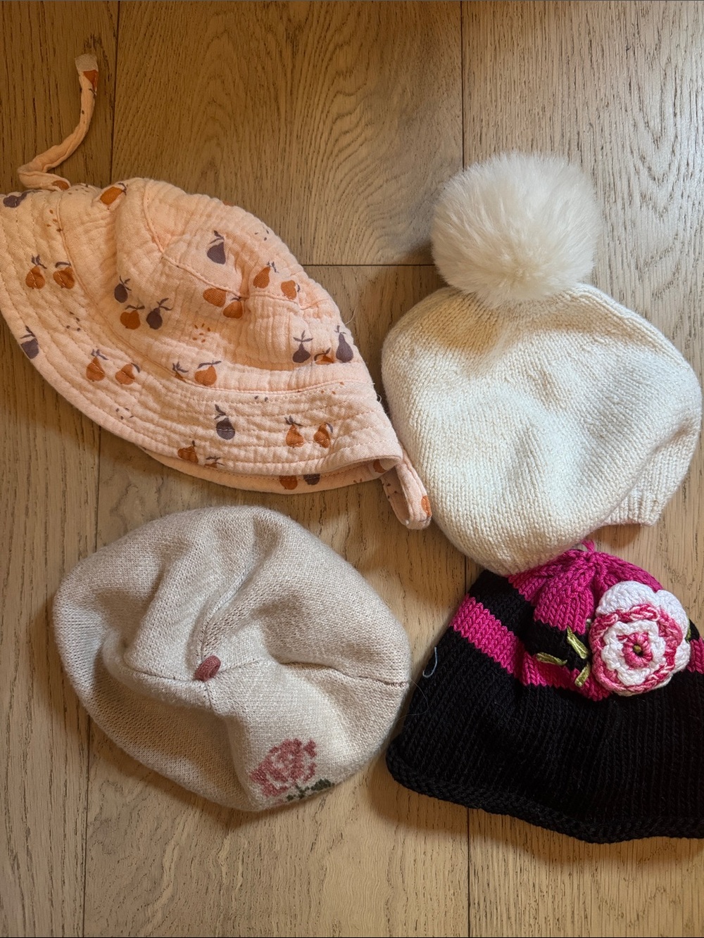 Bundle of baby hats 0-9m